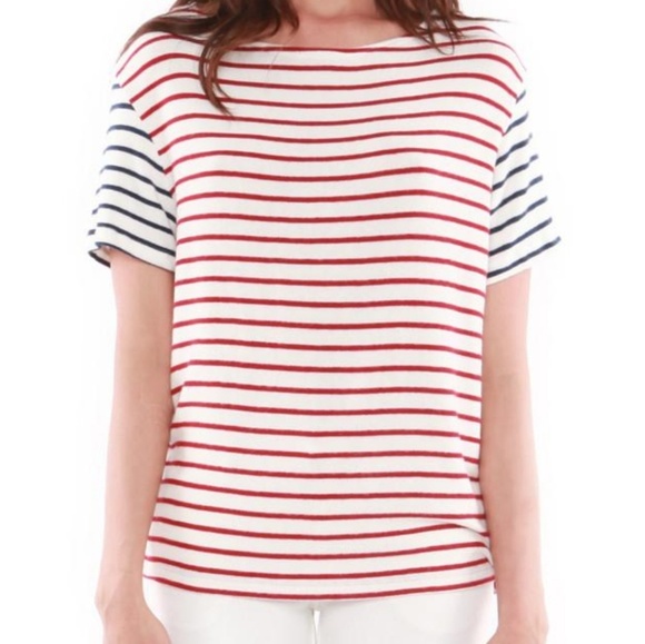 Red, white, and blue striped tee - Picture 1 of 5